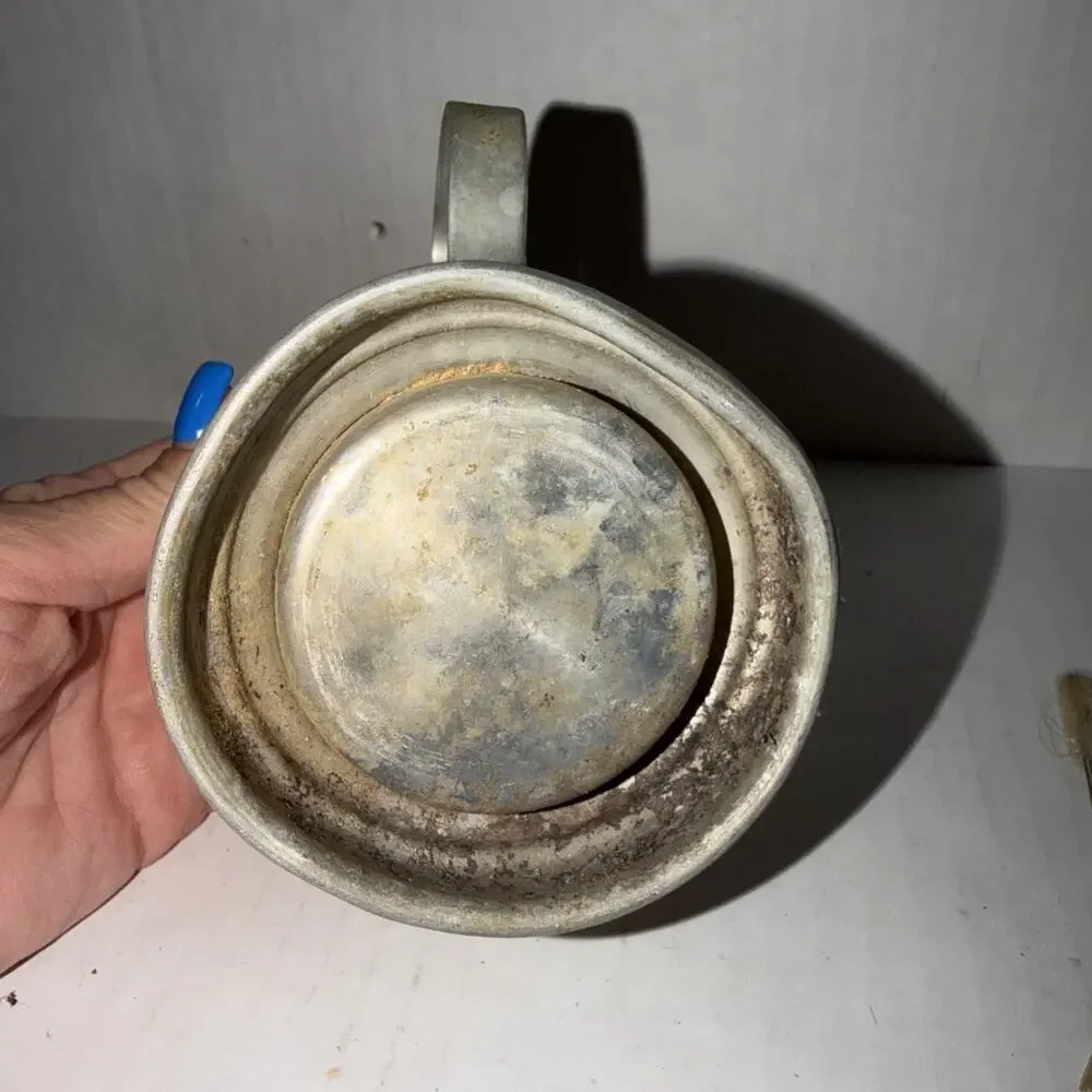 Vintage Tin Shaving Cup and Made Rite Shaving Brush And Cleaning Brush